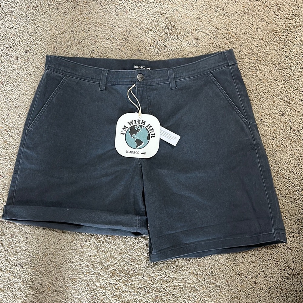 NWT grey shorts - cute cuffed and I cuffed for extra length! Sz 14
